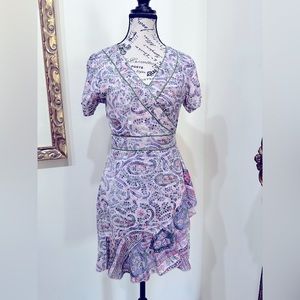 Printed wrap dress